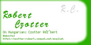 robert czotter business card